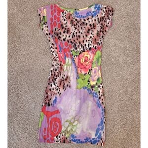 AUTHENTIC Blumarine 100% Cotton Printed Knee-Length Dress